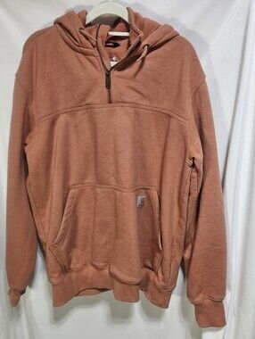 Carhartt Rain Defender Loose Fit Hooded Quarter Zip Sweatshirt Hoodie Medium M